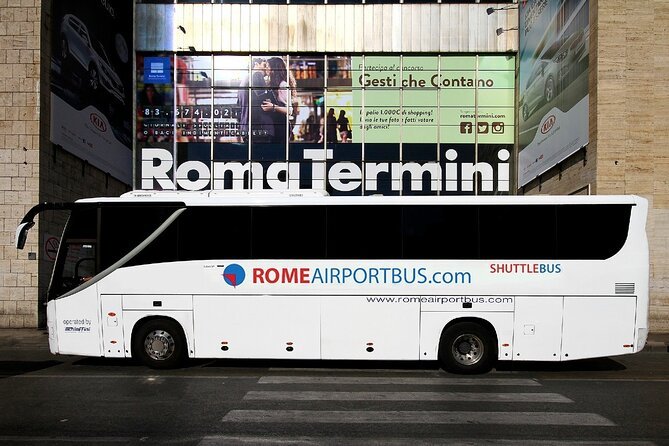 Airport shuttle bus from Fiumicino Airport to Rome City Center