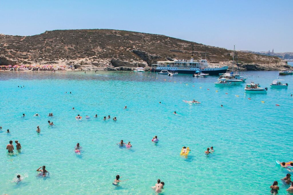 Blue Lagoon Malta high view Comino
