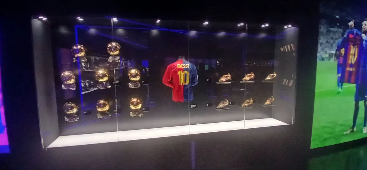 Messi shirt displayed in Camp Nou museum