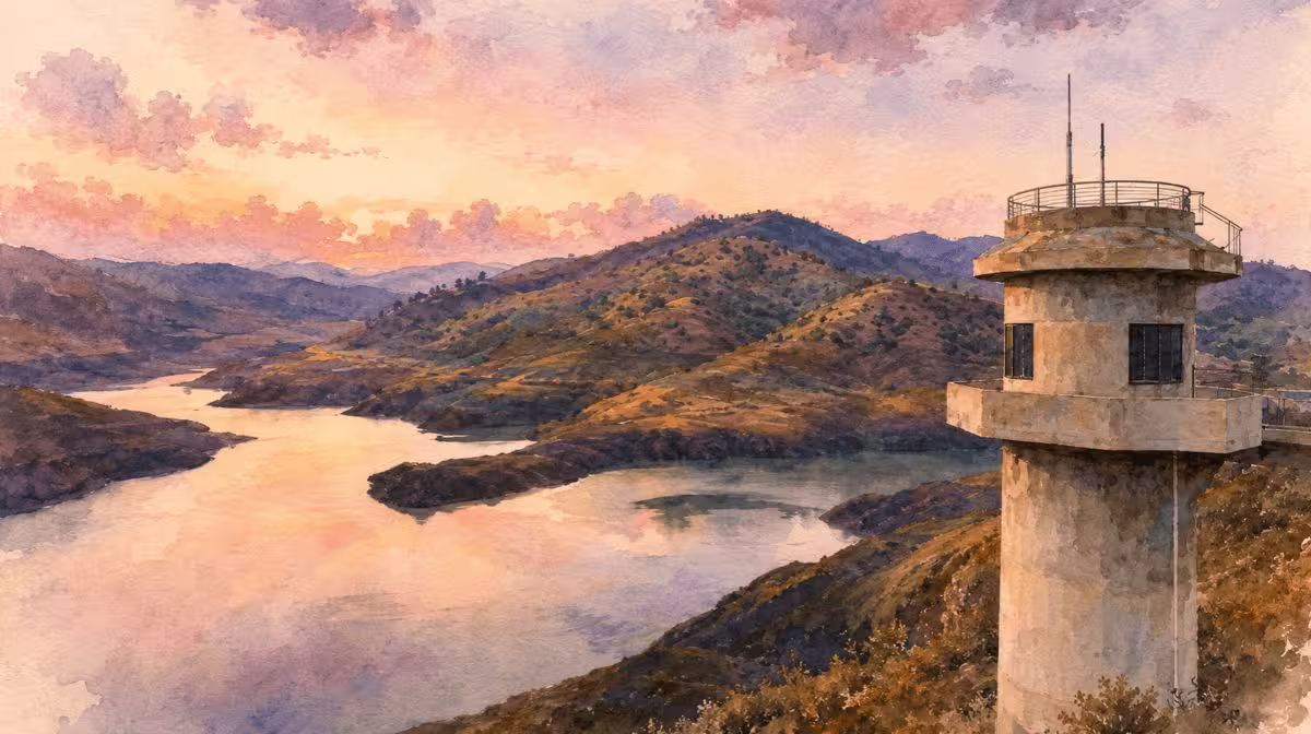 Dipotamos Dam near Lefkara, Cyprus