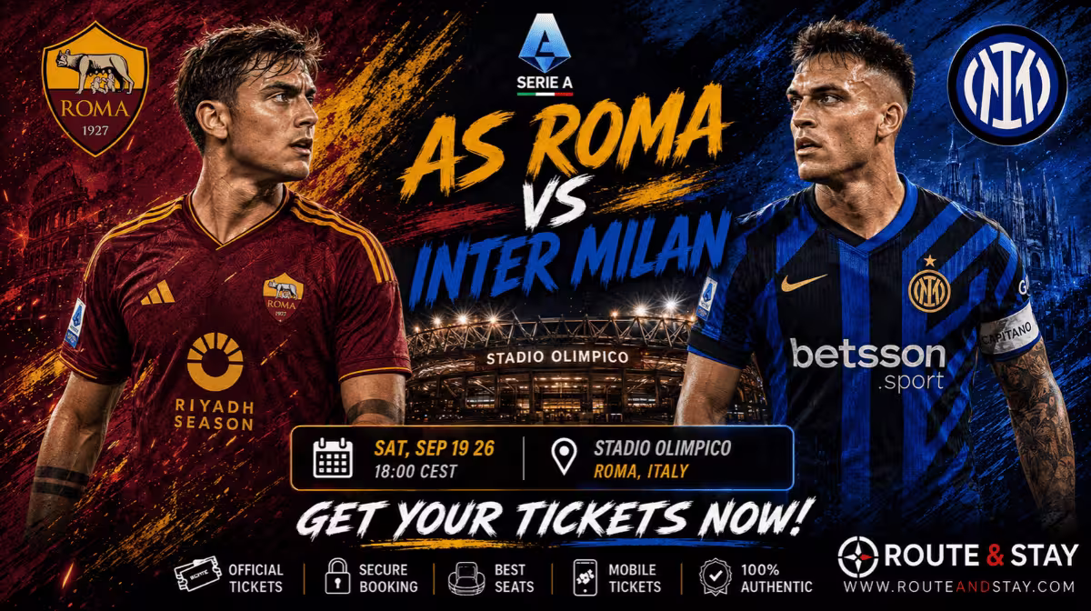AS Roma vs Inter Milan Serie A tickets at the Stadio Olimpico