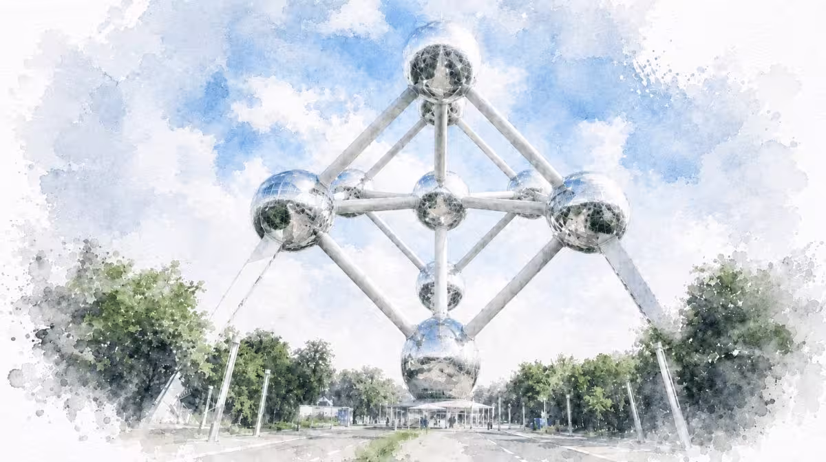 The Atomium in Brussels, Belgium—one of the best things to do in Brussels
