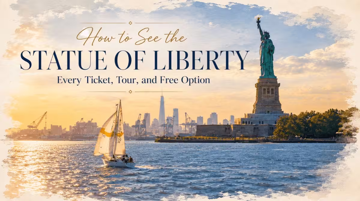 How to see the Statue of Liberty ferry pedestal crown helicopter guide