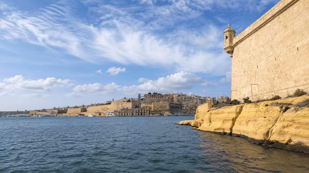 View across the Grand Harbour toward Vittoriosa