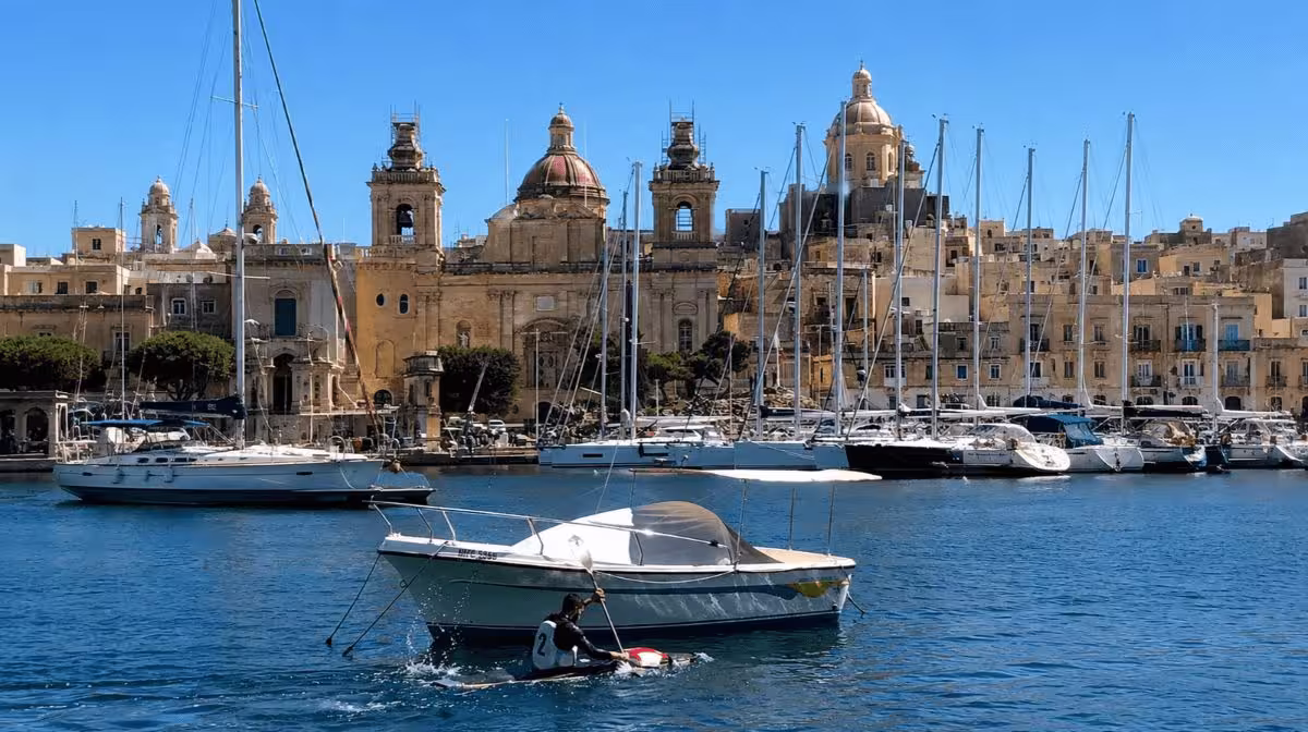Birgu Waterfront marina in Vittoriosa, Malta