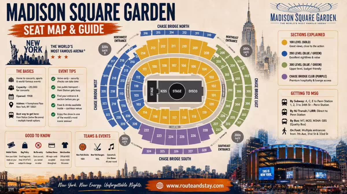 Madison Square Garden seating chart and section guide