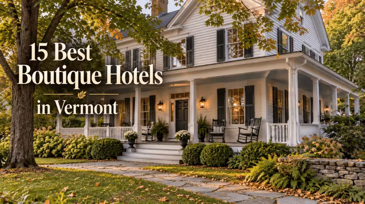 Boutique hotel porch in Vermont