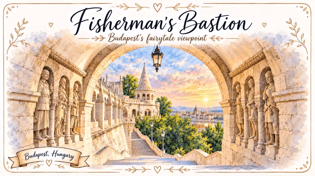 Fisherman's Bastion in Budapest overlooking the Danube