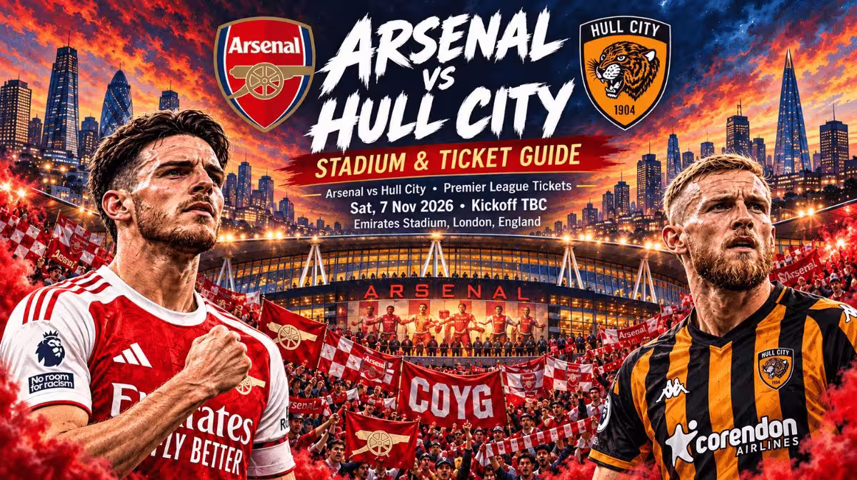 Arsenal vs Hull City Premier League tickets at the Emirates Stadium