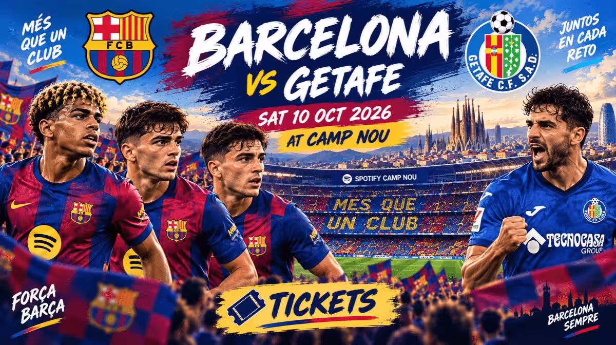 Barcelona vs Getafe La Liga tickets at Spotify Camp Nou