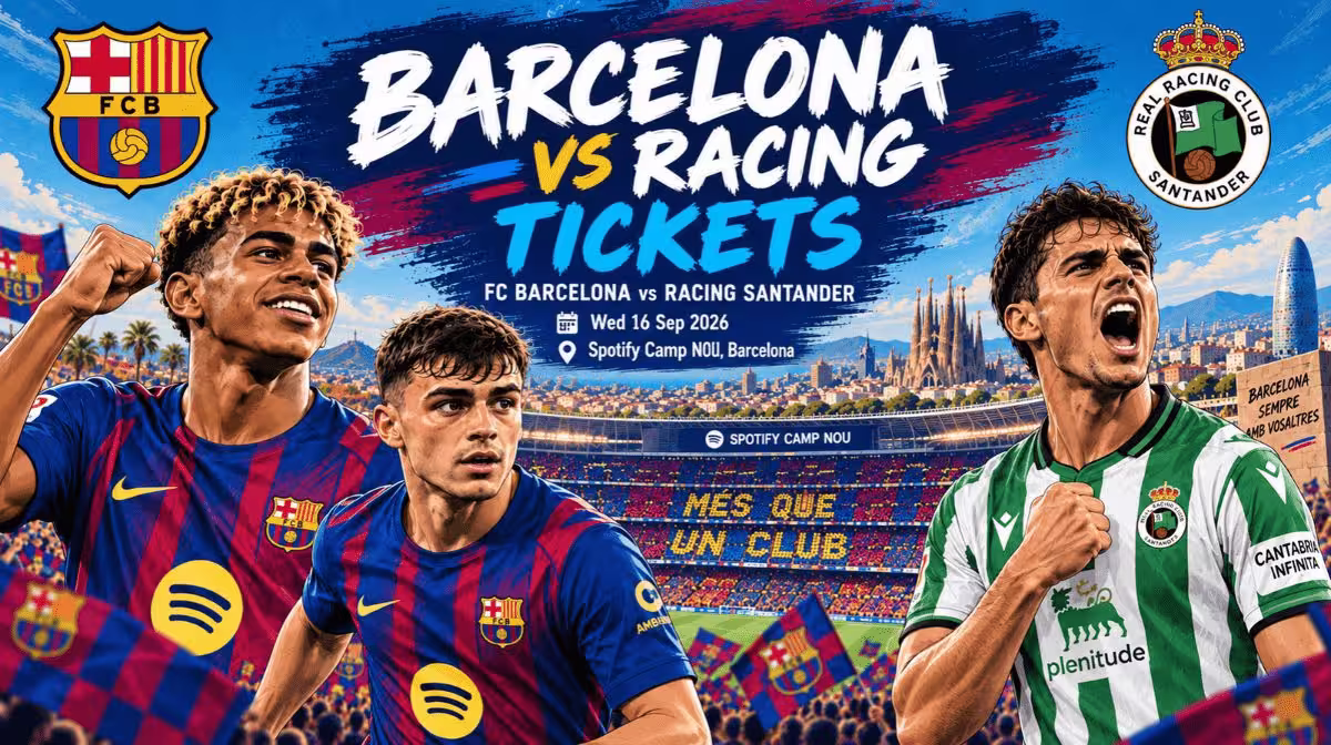 Barcelona vs Racing Santander La Liga tickets at Spotify Camp Nou