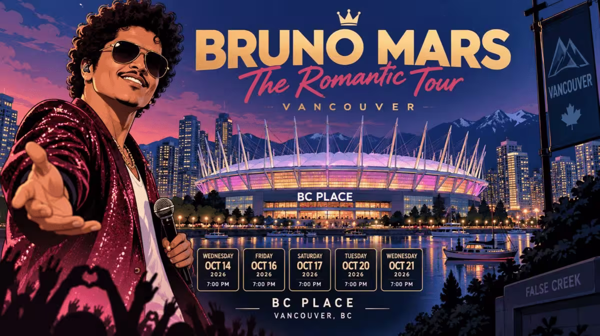 Bruno Mars The Romantic Tour BC Place Vancouver