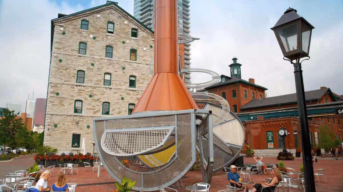 Cobblestone lanes of the Distillery District in Toronto