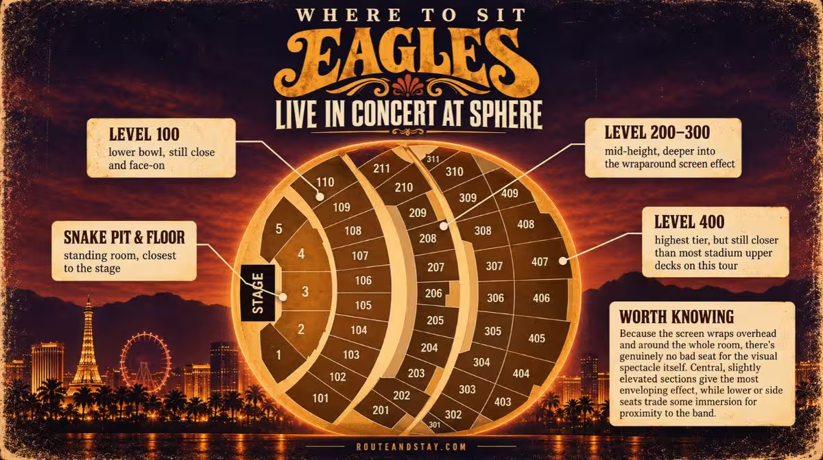 Eagles Live in Concert at Sphere Las Vegas seating chart