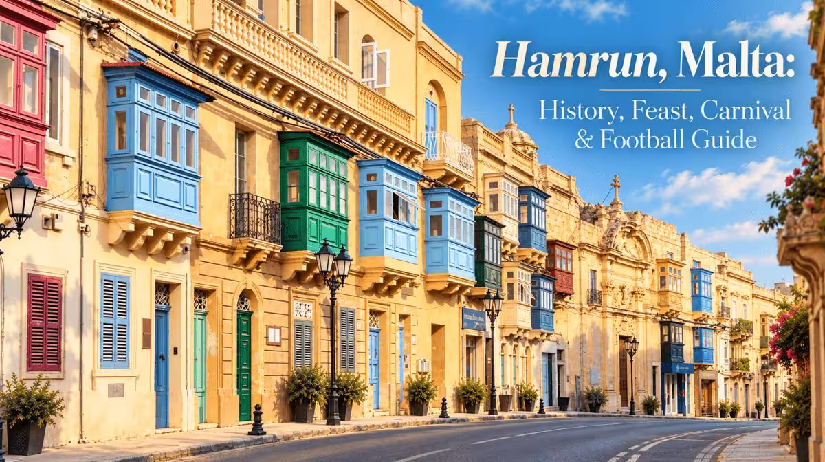 Hamrun, Malta — St Joseph High Road with traditional gallarija balconies