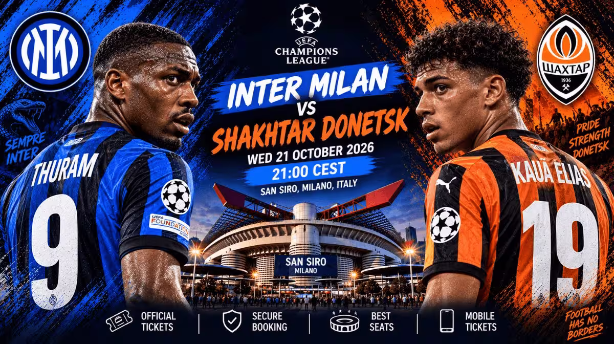 Inter Milan vs FC Shakhtar Donetsk Champions League tickets at San Siro