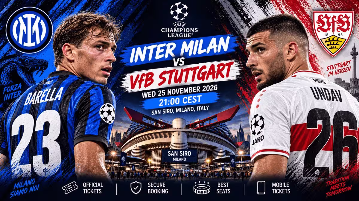 Inter Milan vs VfB Stuttgart Champions League tickets at San Siro