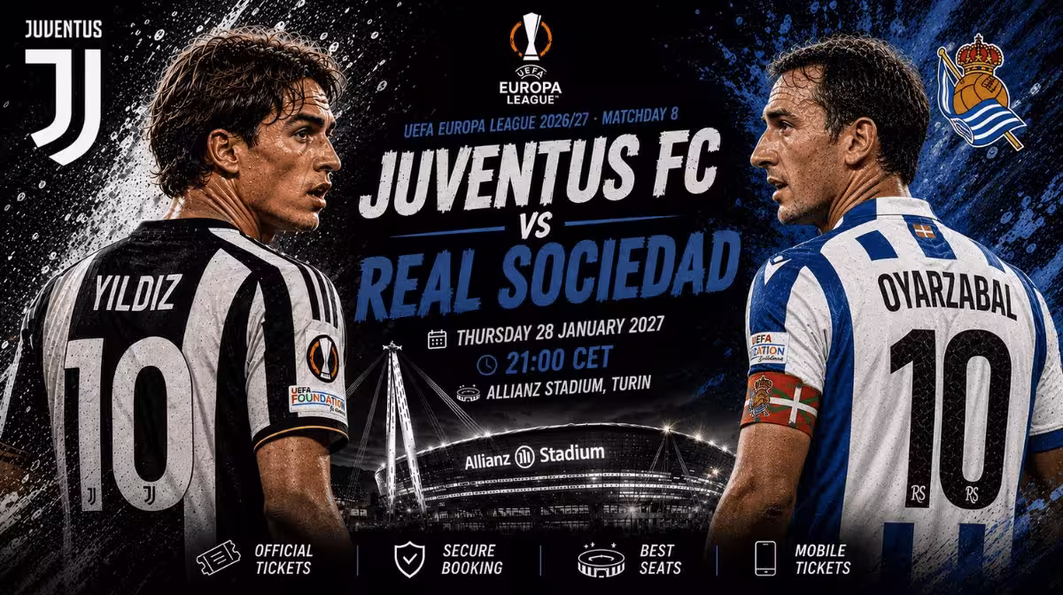 Juventus vs Real Sociedad UEFA Europa League tickets at the Allianz Stadium