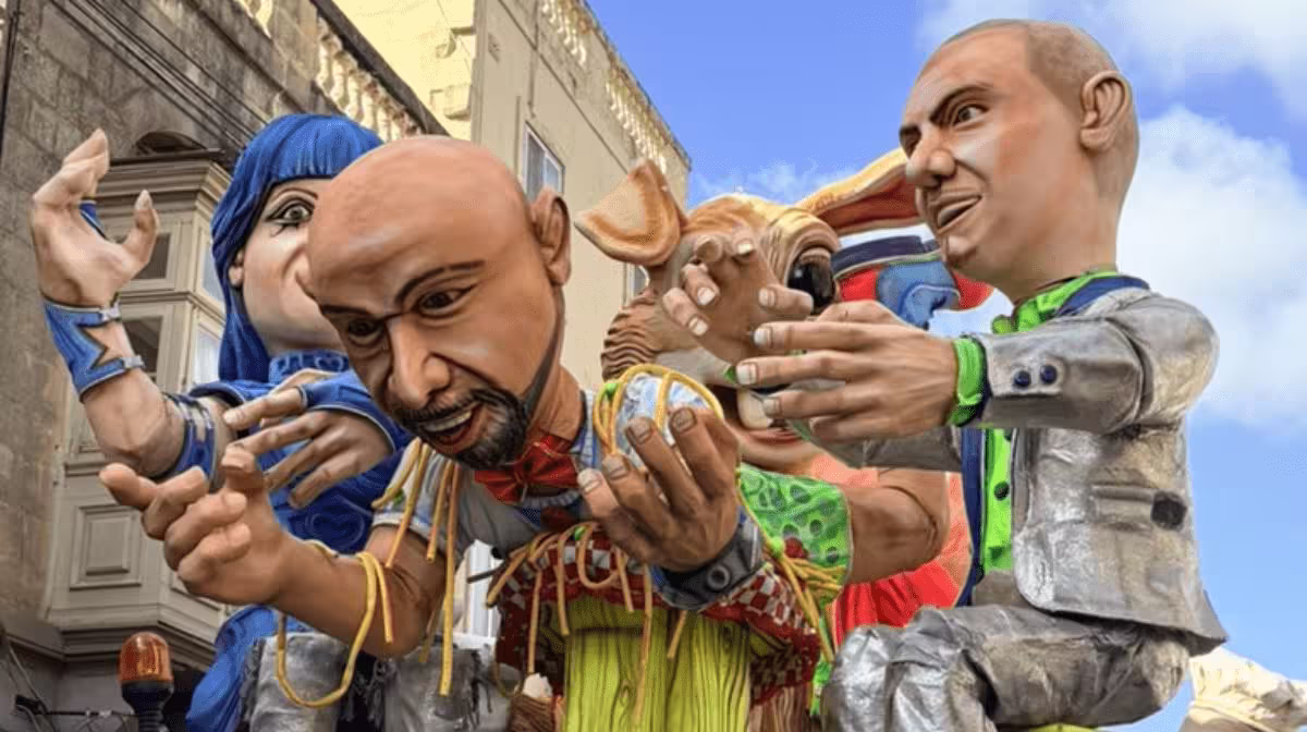 A carnival float at the Hamrun Carnival, Malta