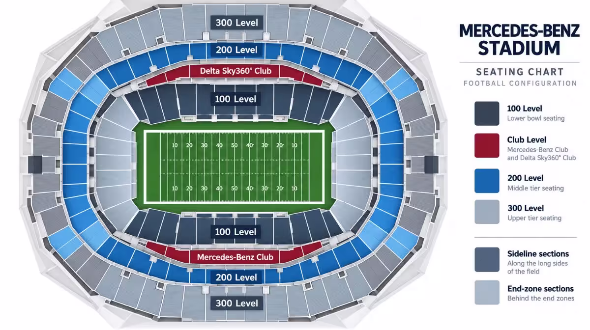 Mercedes-Benz Stadium Atlanta seating chart and section guide