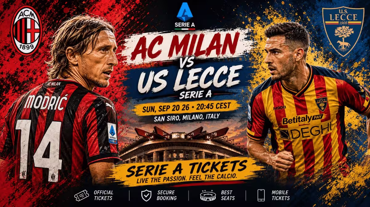 AC Milan vs US Lecce Serie A tickets at San Siro