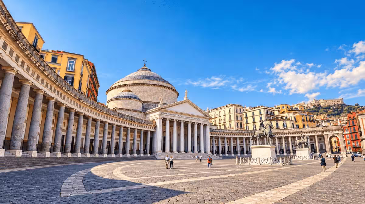 Piazza del Plebiscito in Naples' historic center