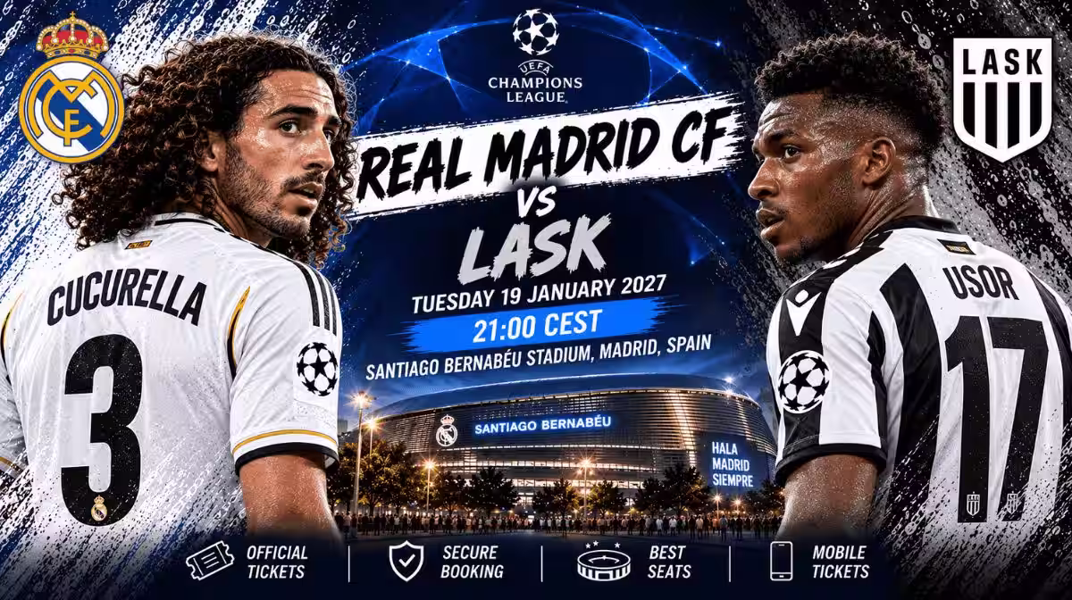 Real Madrid vs LASK Champions League tickets at the Santiago Bernabéu