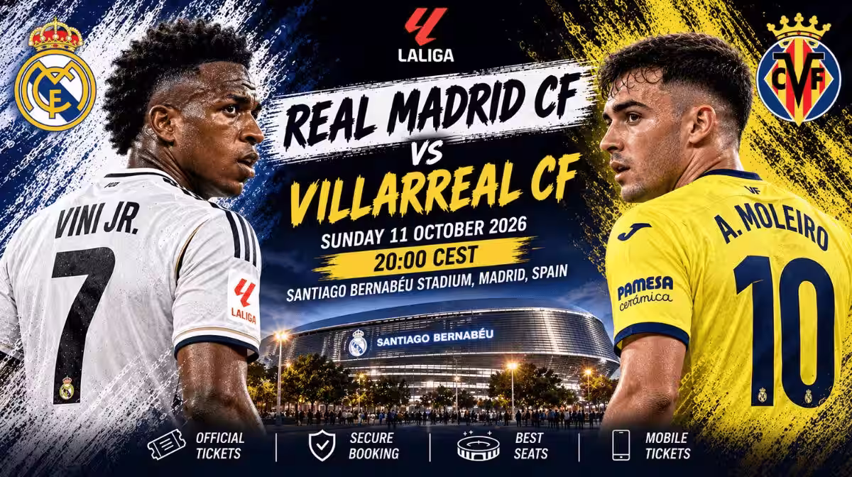 Real Madrid vs Villarreal La Liga tickets at the Santiago Bernabéu