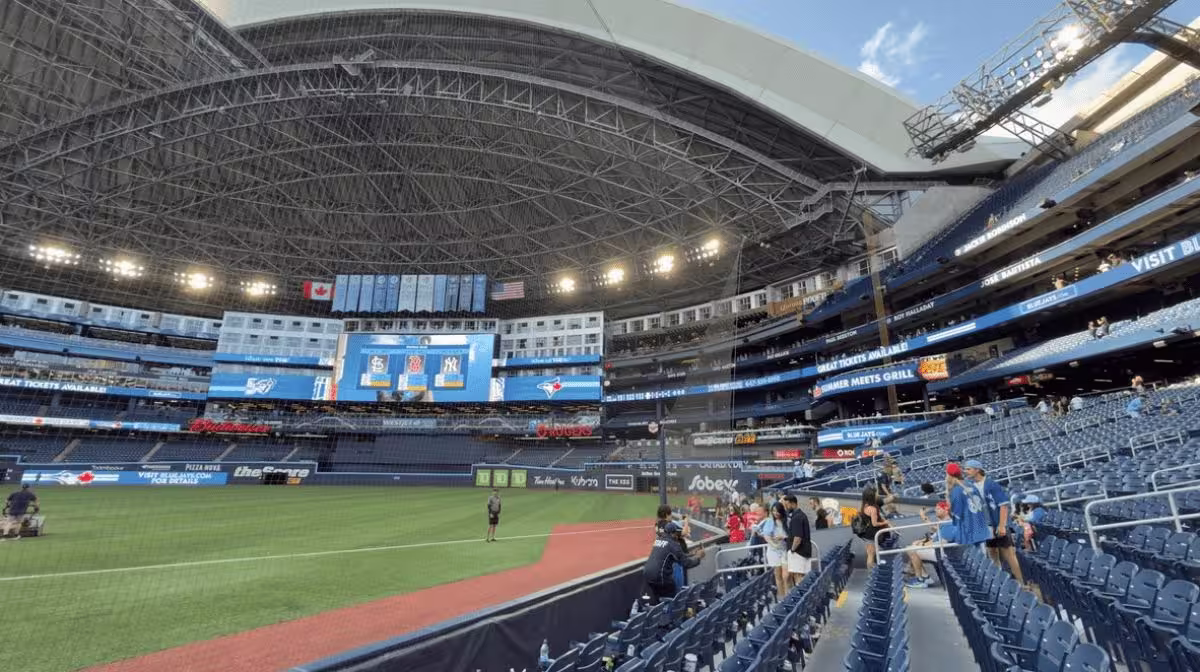 View from field level at Rogers Centre after the Blue Jays game