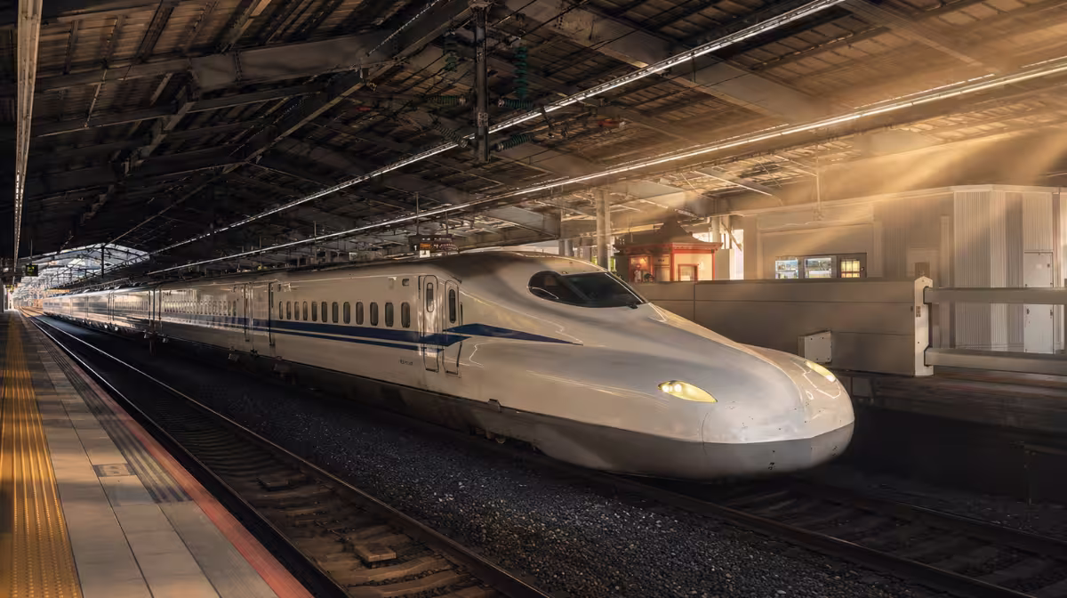 Boarding the Shinkansen bullet train from Shin-Kobe Station to Kyoto
