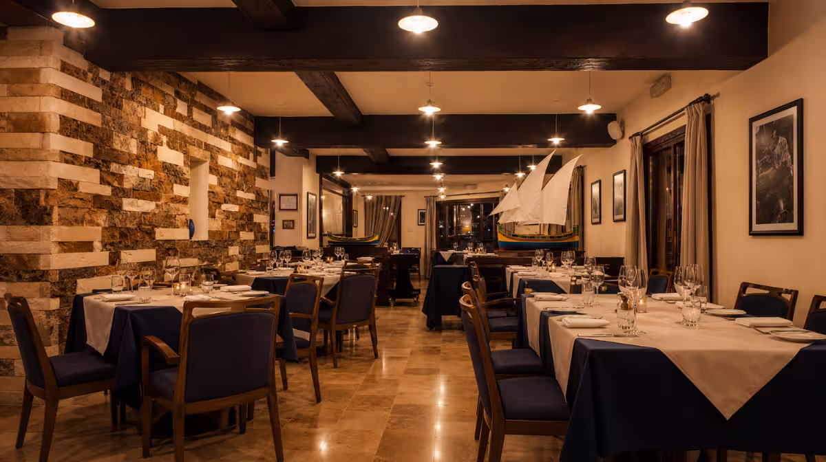 Tartarun seafood restaurant on the Marsaxlokk harbour