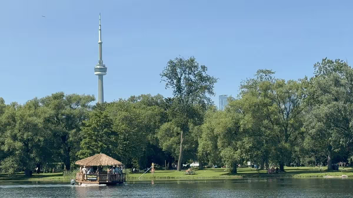 Toronto Islands with the city skyline in the background