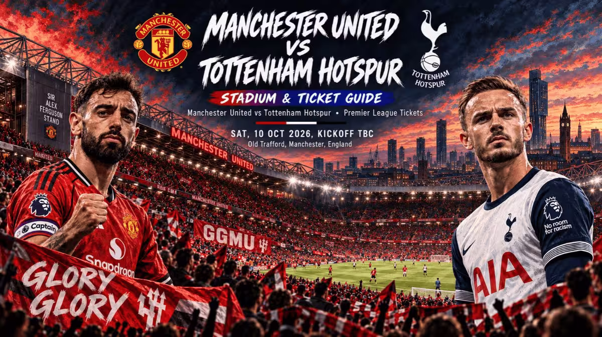Manchester United vs Tottenham Hotspur Premier League tickets at Old Trafford