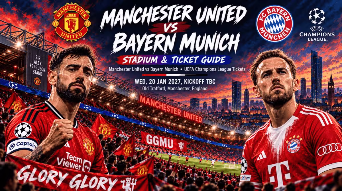 Manchester United vs Bayern Munich Champions League tickets at Old Trafford