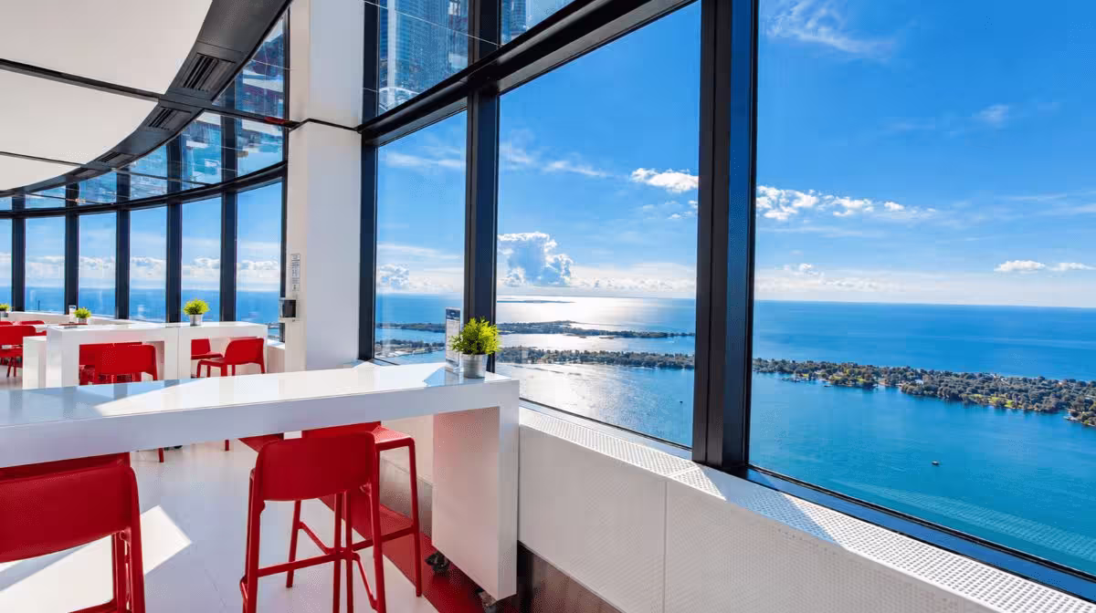 VUE Bistro dining area on the CN Tower's observation level