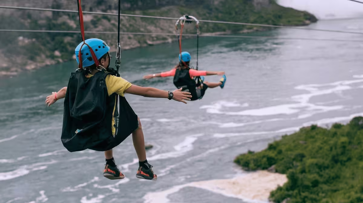 Zipline to the Falls at Niagara Falls, Canada