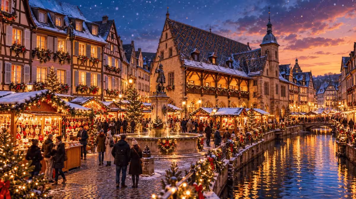 Christmas market on Place de l'Ancienne Douane in Colmar