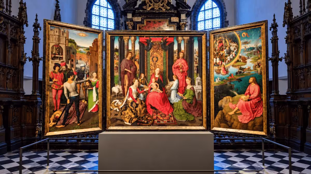 Hans Memling, Triptych of St John the Baptist and St John the Evangelist, Sint-Janshospitaal Bruges