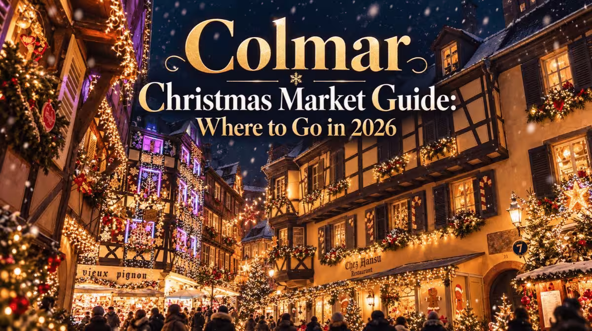 Colmar half-timbered houses by the canal