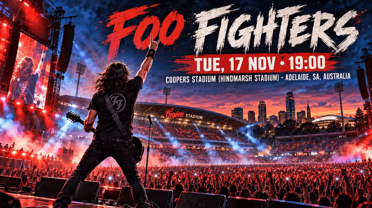 Foo Fighters Take Cover Tour Coopers Stadium Adelaide concert