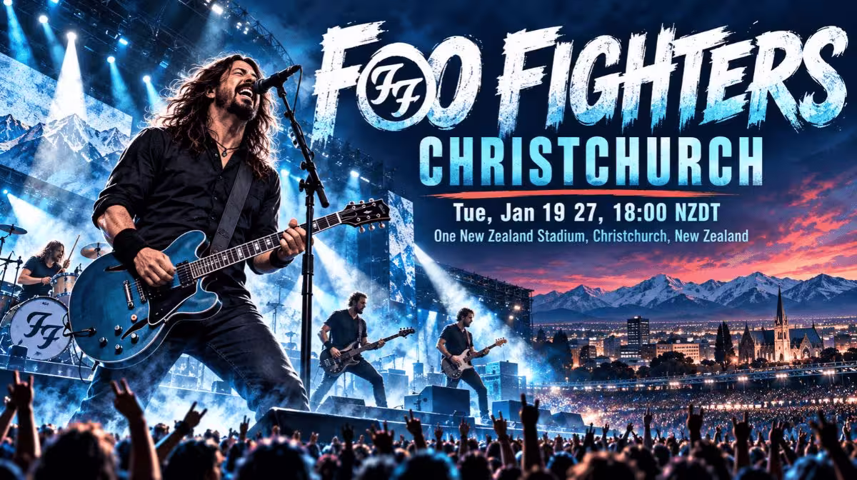 Foo Fighters Take Cover Tour One New Zealand Stadium Christchurch concert