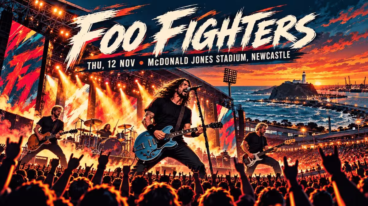 Foo Fighters Take Cover Tour McDonald Jones Stadium Newcastle concert