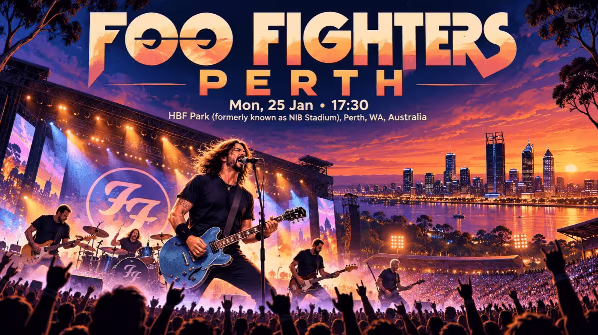 Foo Fighters Take Cover Tour HBF Park Perth concert