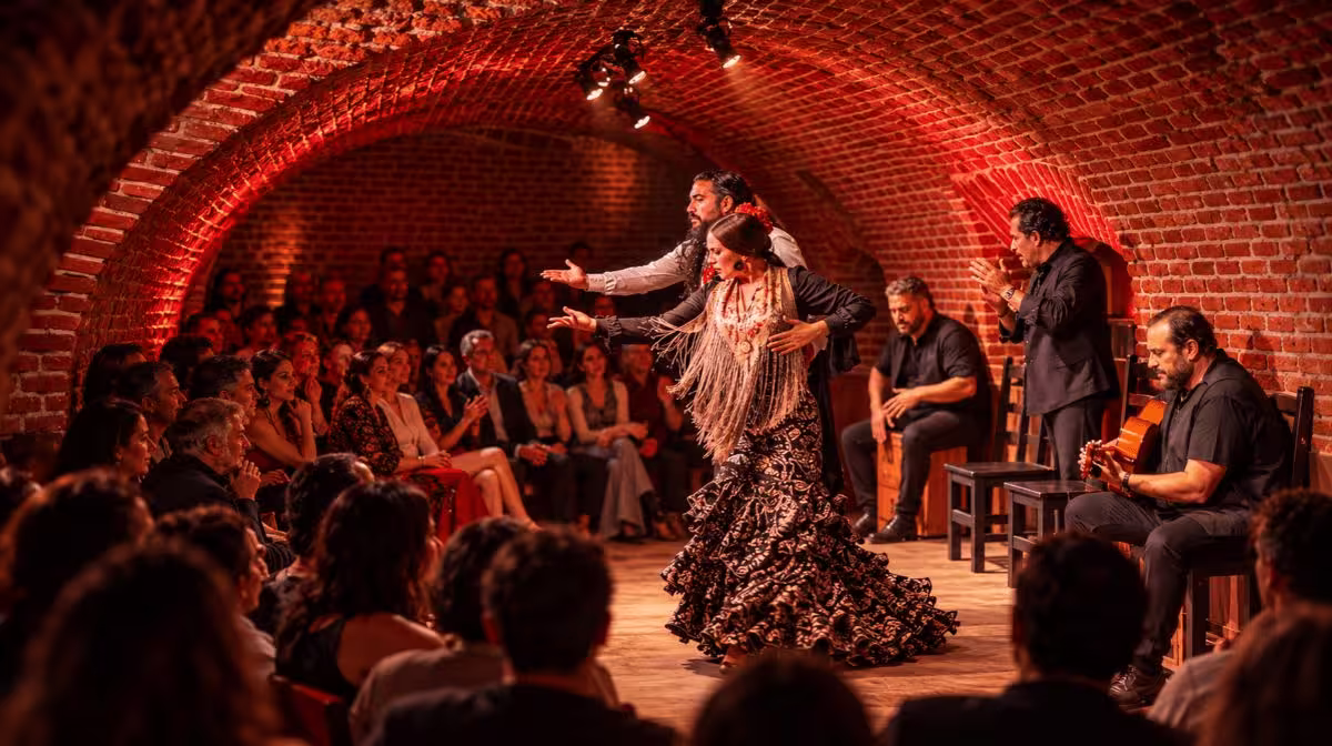 Flamenco dancer performing at Essential Flamenco in Madrid