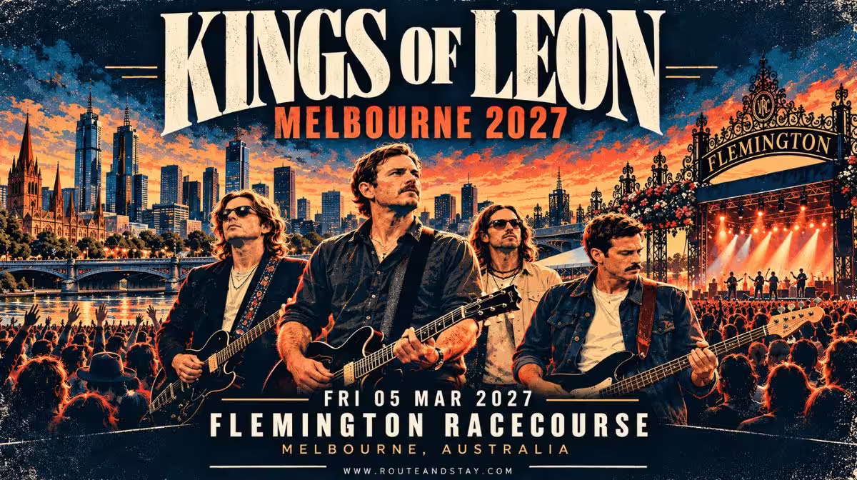 Kings of Leon at Flemington Racecourse Melbourne on 5 March 2027