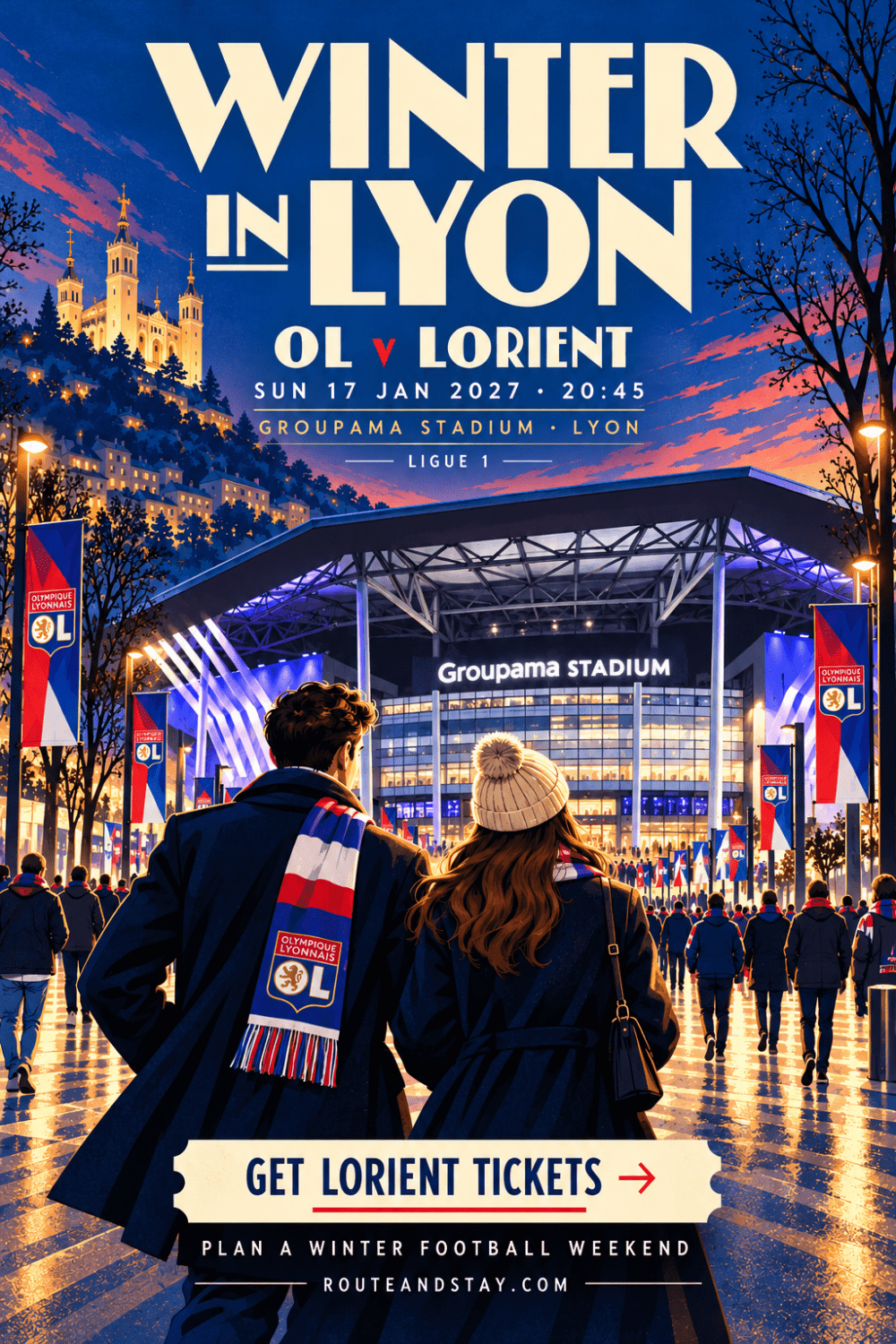 OL v Monaco poster — The Royal Encounter, Ligue 1 at Groupama Stadium on 29 November 2026