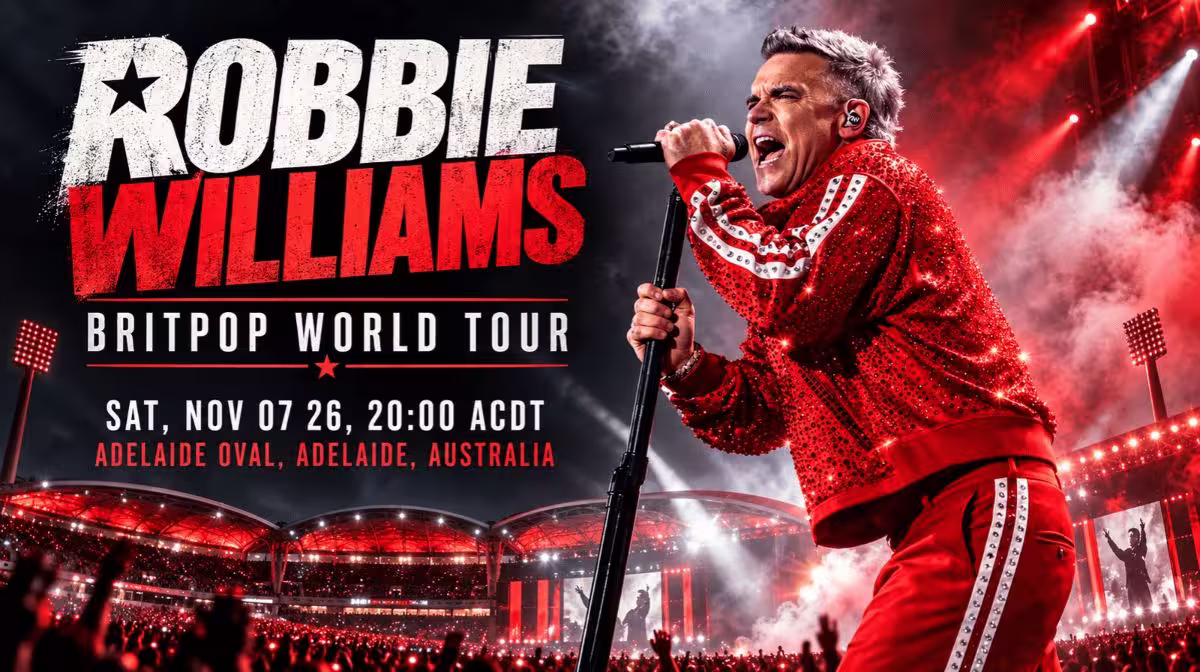 Robbie Williams BRITPOP World Tour Adelaide Oval Adelaide concert