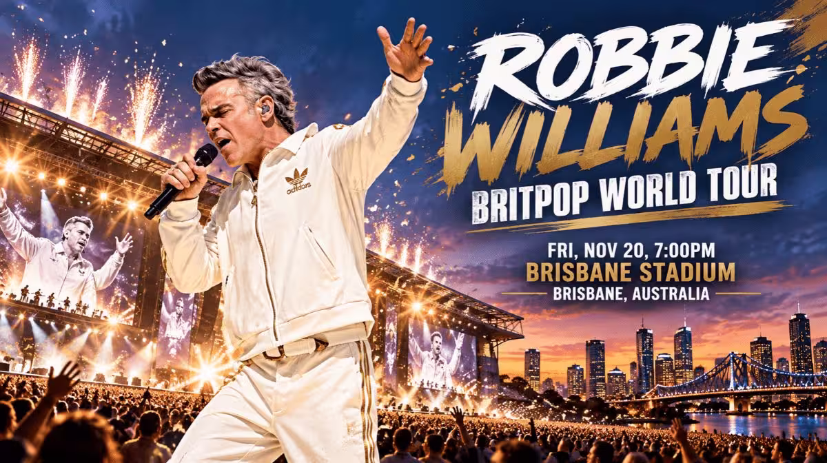 Robbie Williams BRITPOP World Tour Suncorp Stadium Brisbane concert