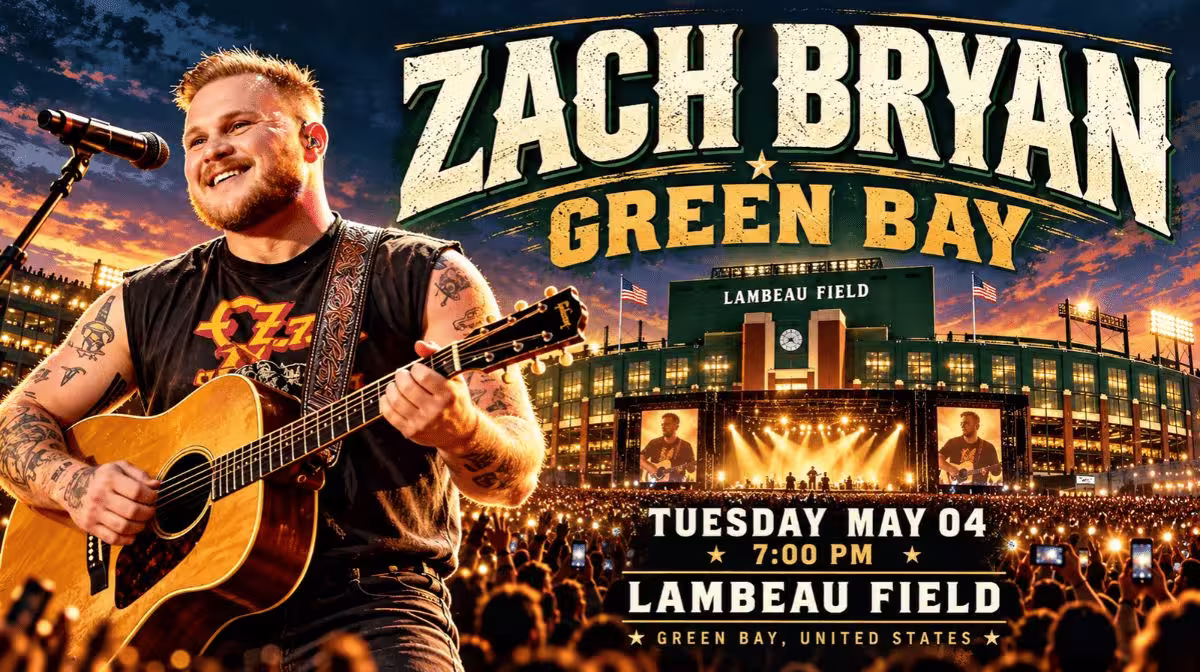 Zach Bryan Young Manhood and Other Donatable Organs Tour Lambeau Field Green Bay concert